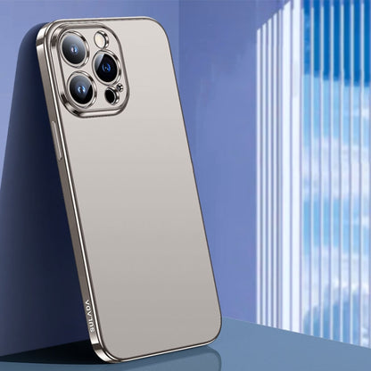 For iPhone 15 Pro Max SULADA Electroplating Frosted TPU Phone Case(Titanium Grey) by SULADA
