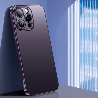 For iPhone 15 Pro SULADA Electroplating Frosted TPU Phone Case(Dark Purple) by SULADA