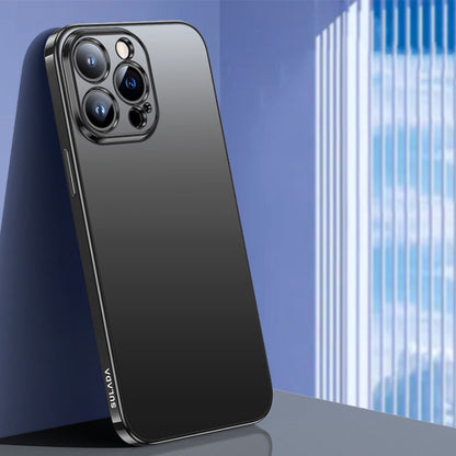 For iPhone 15 Pro SULADA Electroplating Frosted TPU Phone Case(Black) by SULADA