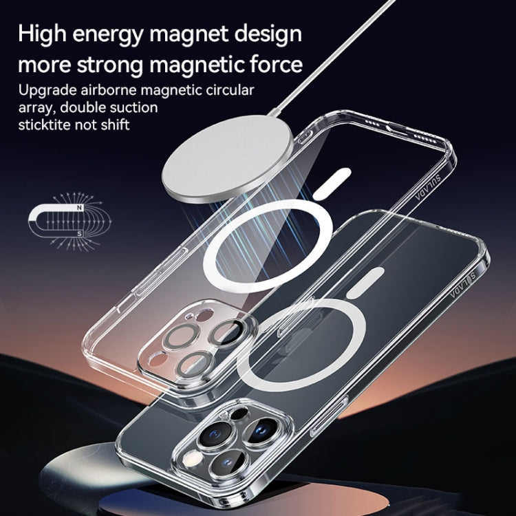 For iPhone 15 Pro SULADA Jingpin Series MagSafe All-inclusive Lens Electroplated TPU Phone Case(Transparent) by SULADA