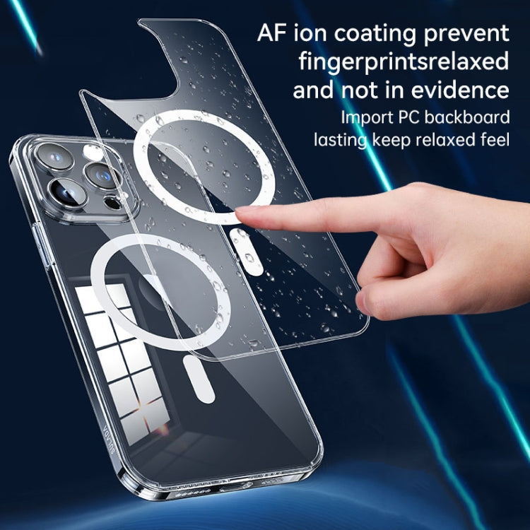 For iPhone 15 Pro Max SULADA Jingpin Series MagSafe All-inclusive Lens Electroplated TPU Phone Case(Transparent Black) by SULADA