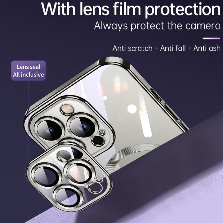 For iPhone 15 Pro SULADA MagSafe Plating TPU Shockproof Phone Soft Case(Black) by SULADA