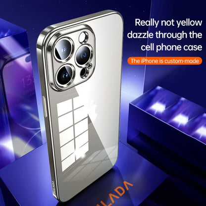 For iPhone 15 Plus SULADA Shine Through Series Plating TPU Transparent Phone Case(Dark Purple) by SULADA