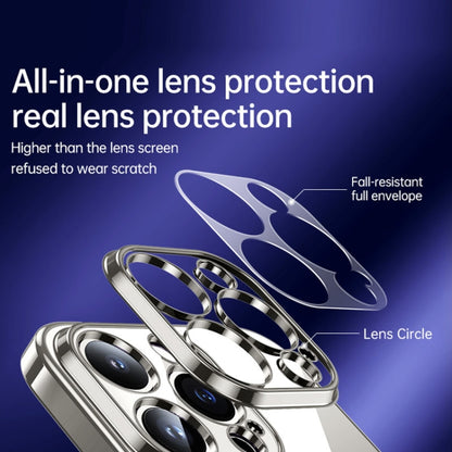 For iPhone 15 Pro Max SULADA Shine Through Series Plating TPU Transparent Phone Case(Sierra Blue) by SULADA