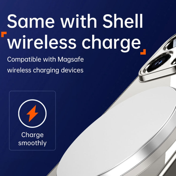 For iPhone 15 Pro Max SULADA Shine Through Series Plating TPU Transparent Phone Case(Dark Purple) by SULADA