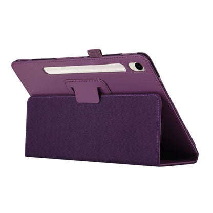 For Samsung Galaxy Tab S9+ / S10+ Litchi Texture Leather Tablet Case with Holder(Purple) by bashfashion