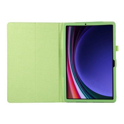 For Samsung Galaxy Tab S9+ / S10+ Litchi Texture Leather Tablet Case with Holder(Green) by bashfashion