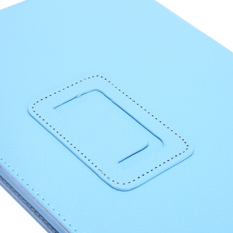 For Samsung Galaxy Tab A9+ Litchi Texture Leather Tablet Case with Holder(Dark Blue) by bashfashion