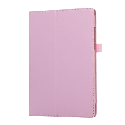 For Samsung Galaxy Tab A9+ Litchi Texture Leather Tablet Case with Holder(Pink) by bashfashion