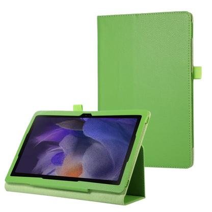 For Samsung Galaxy Tab A9+ Litchi Texture Leather Tablet Case with Holder(Green) by bashfashion