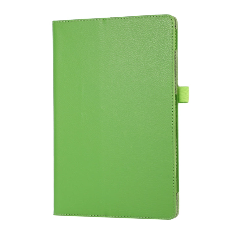 For Samsung Galaxy Tab A9+ Litchi Texture Leather Tablet Case with Holder(Green) by bashfashion