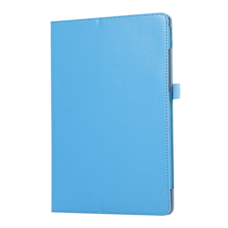 For Samsung Galaxy Tab A9 Litchi Texture Leather Tablet Case with Holder(Sky Blue) by bashfashion