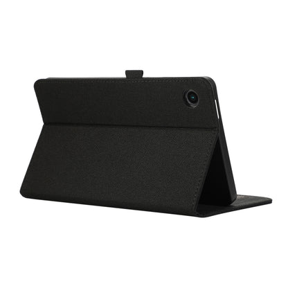 For Samsung Galaxy Tab A9 Fabric Texture Horizontal Flip Leather Tablet Case(Black) by bashfashion