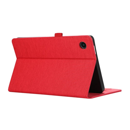 For Samsung Galaxy Tab A9 Fabric Texture Horizontal Flip Leather Tablet Case(Red) by bashfashion