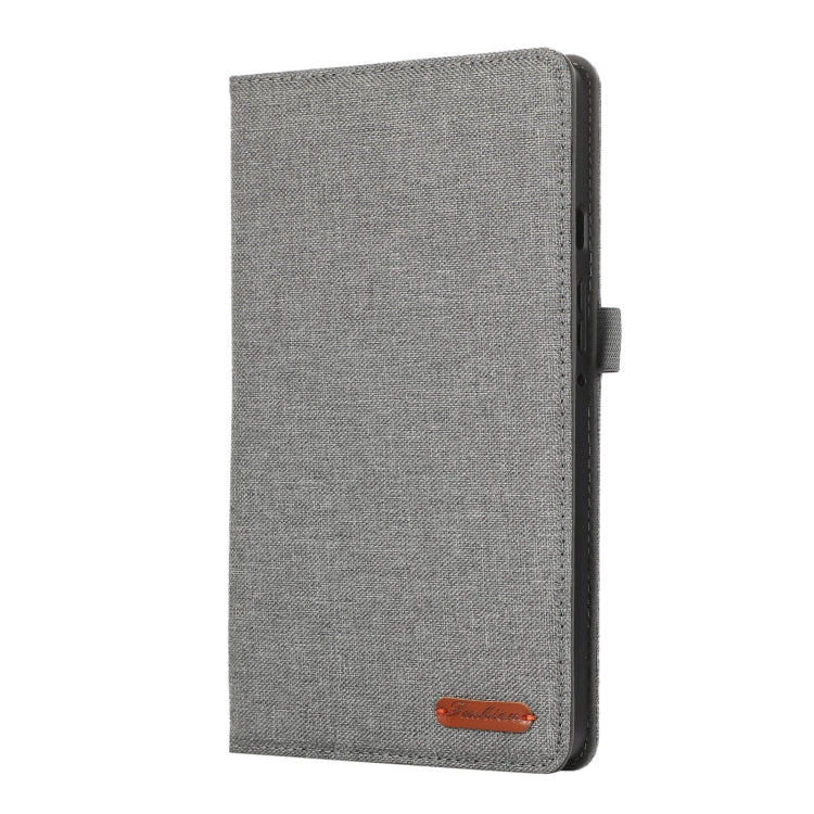 For Samsung Galaxy Tab A9+ Fabric Texture Horizontal Flip Leather Tablet Case(Grey) by bashfashion