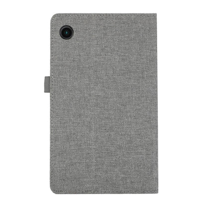 For Samsung Galaxy Tab A9+ Fabric Texture Horizontal Flip Leather Tablet Case(Grey) by bashfashion