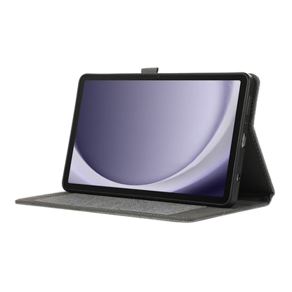 For Samsung Galaxy Tab A9+ Fabric Texture Horizontal Flip Leather Tablet Case(Grey) by bashfashion