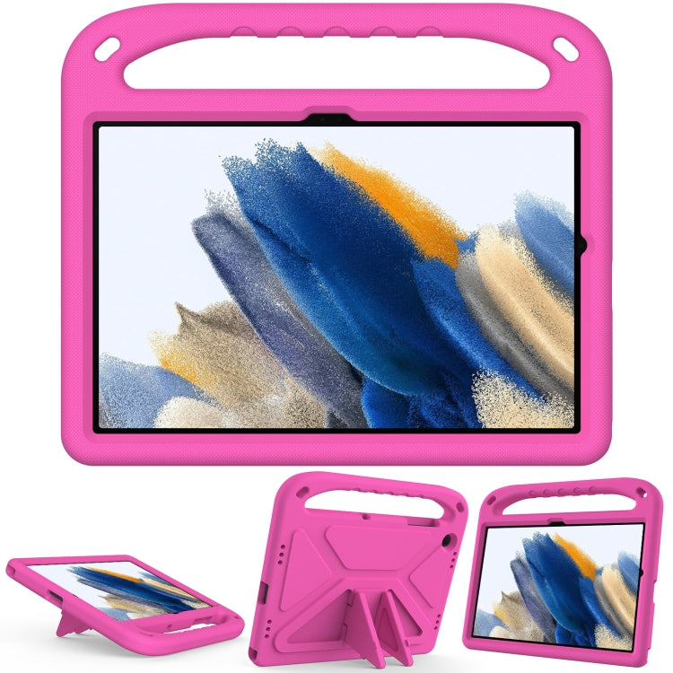 For Samsung Galaxy Tab Tab A11+ / A9+ Handle EVA Shockproof Tablet Case with Holder(Rose Red) by bashfashion
