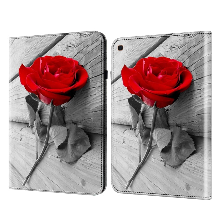 For Samsung Galaxy Tab A 10.1 2019 Crystal Texture Painted Leather Tablet Case(Rose) by bashfashion