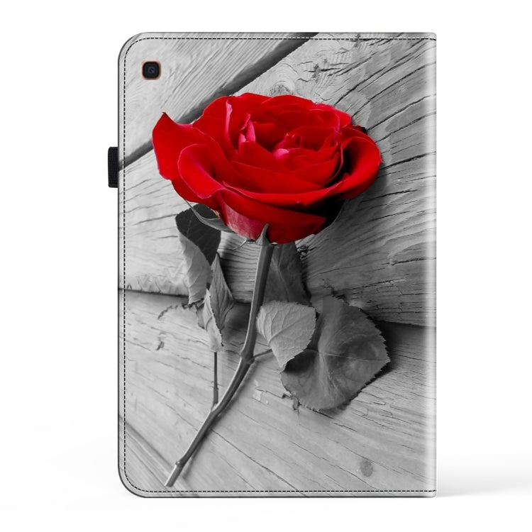 For Samsung Galaxy Tab A 10.1 2019 Crystal Texture Painted Leather Tablet Case(Rose) by bashfashion