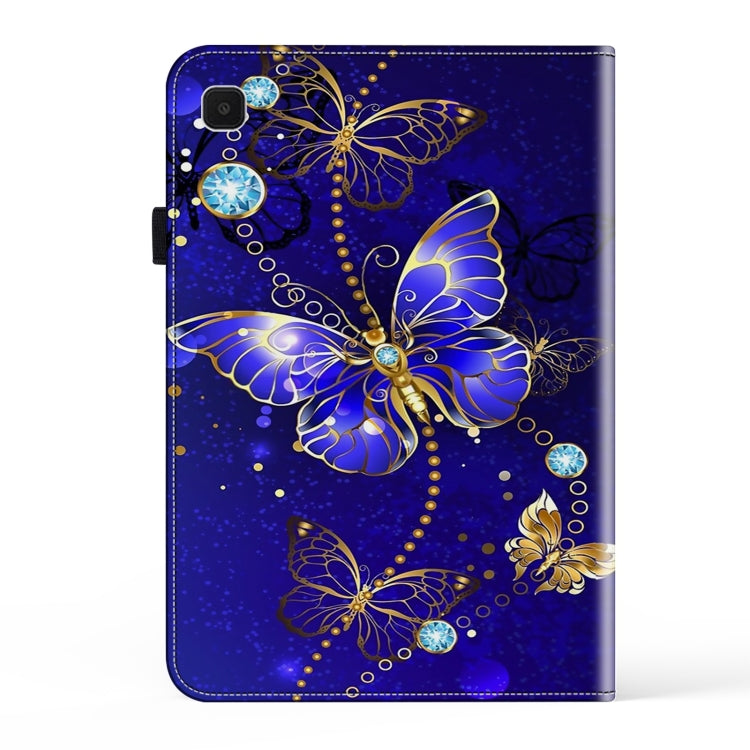 For Samsung Galaxy Tab A7 Lite 8.7 Crystal Texture Painted Leather Tablet Case(Diamond Butterflies) by bashfashion