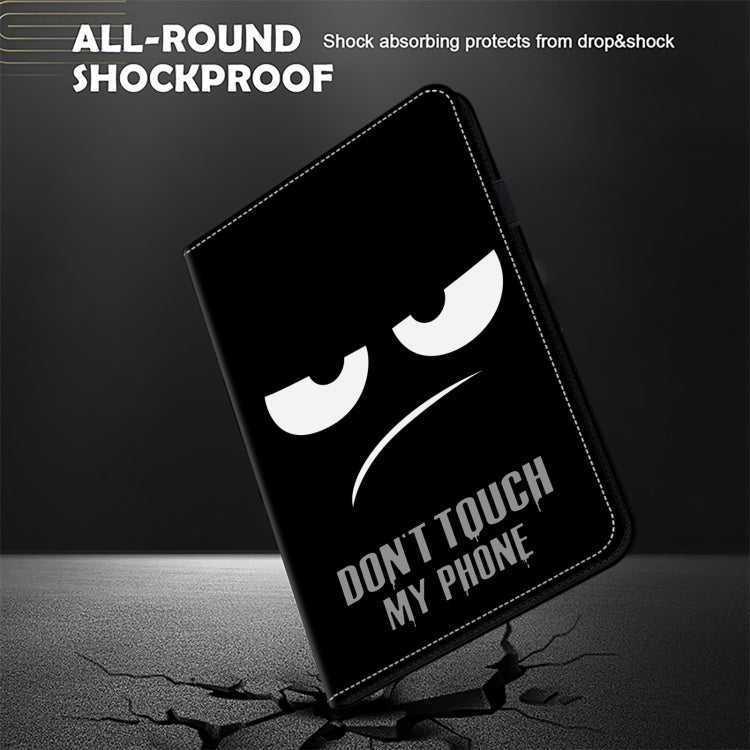 For Samsung Galaxy Tab A8 10.5 2022 Crystal Texture Painted Leather Tablet Case(Dont Touch My Phone) by bashfashion