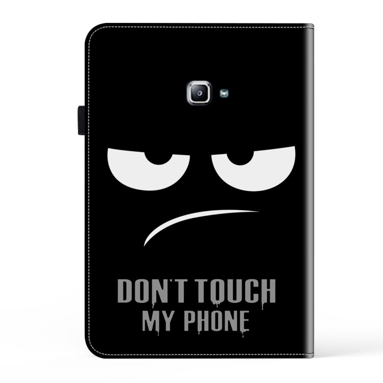 For Samsung Galaxy Tab A T580 10.1 Crystal Texture Painted Leather Tablet Case(Dont Touch My Phone) by bashfashion