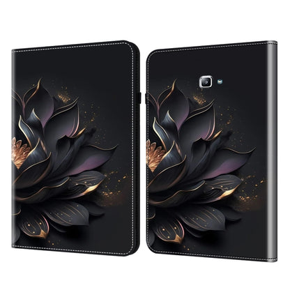 For Samsung Galaxy Tab A T580 10.1 Crystal Texture Painted Leather Tablet Case(Purple Lotus) by bashfashion