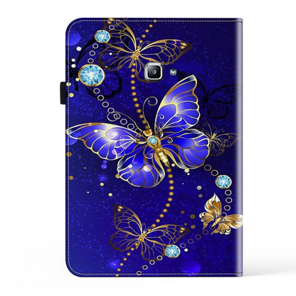For Samsung Galaxy Tab A T580 10.1 Crystal Texture Painted Leather Tablet Case(Diamond Butterflies) by bashfashion