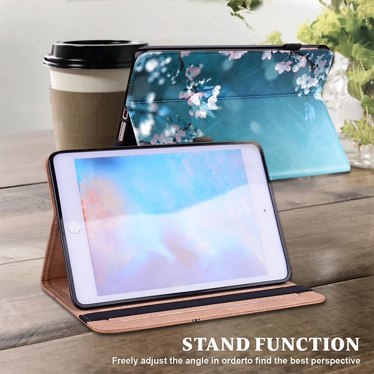 For Samsung Galaxy Tab A11 / A9 Crystal Texture Painted Leather Tablet Case(Plum Bossom) by bashfashion