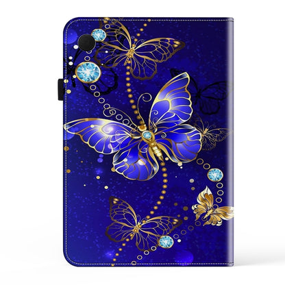 For Samsung Galaxy Tab A11+ / A9+ Crystal Texture Painted Leather Tablet Case(Diamond Butterflies) by bashfashion