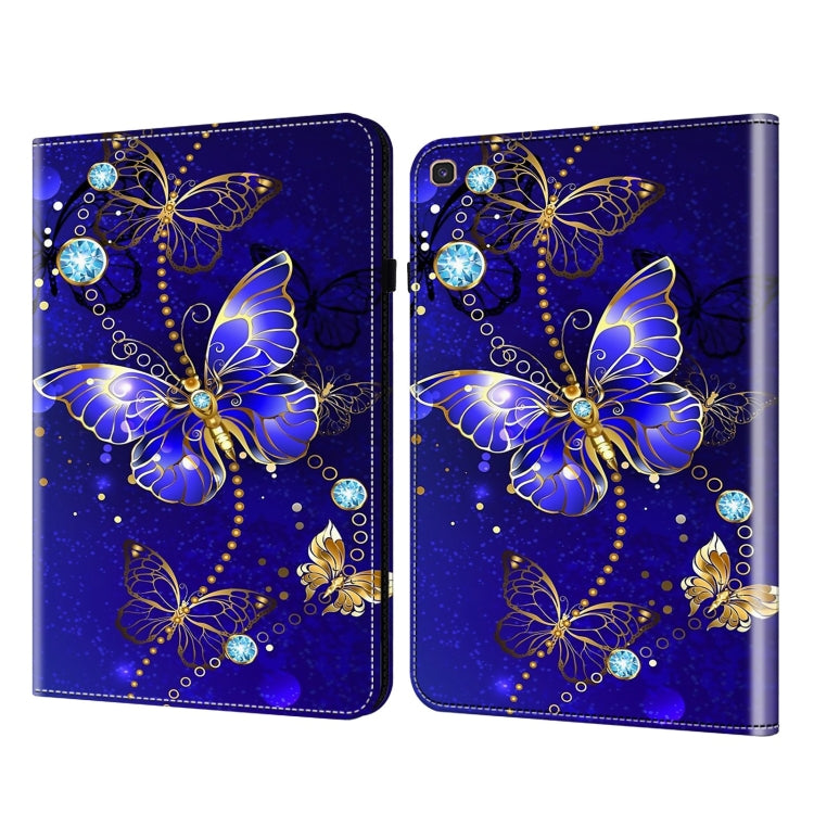 For Samsung Galaxy Tab S5e Crystal Texture Painted Leather Tablet Case(Diamond Butterflies) by bashfashion