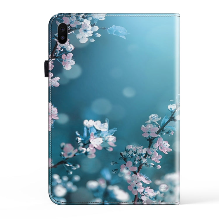 For Samsung Galaxy Tab S6 T860 Crystal Texture Painted Leather Tablet Case(Plum Bossom) by bashfashion
