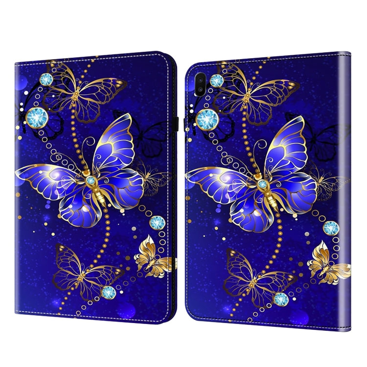 For Samsung Galaxy Tab S6 T860 Crystal Texture Painted Leather Tablet Case(Diamond Butterflies) by bashfashion