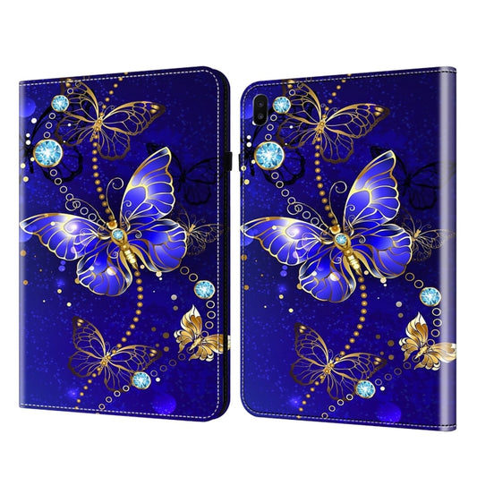 For Samsung Galaxy Tab S6 T860 Crystal Texture Painted Leather Tablet Case(Diamond Butterflies) by bashfashion