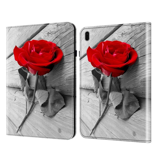 For Samsung Galaxy Tab S9 / S9 FE Crystal Texture Painted Leather Tablet Case(Rose) by bashfashion