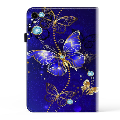 For Samsung Galaxy Tab S9 / S9 FE Crystal Texture Painted Leather Tablet Case(Diamond Butterflies) by bashfashion