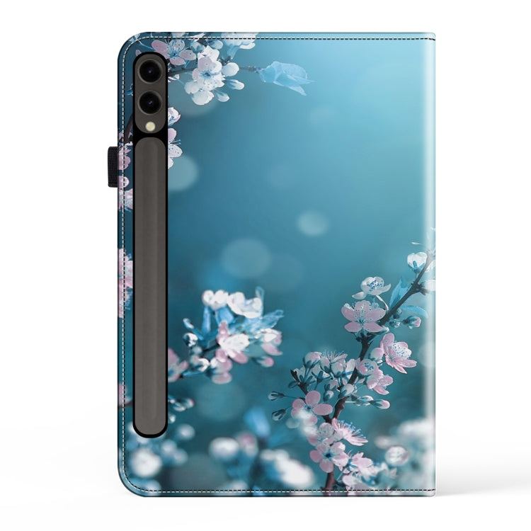 For Samsung Galaxy Tab S9+ / S9 FE+ Crystal Texture Painted Leather Tablet Case(Plum Bossom) by bashfashion