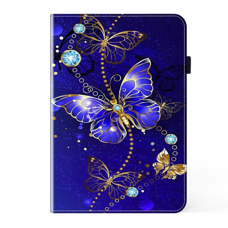 For Samsung Galaxy Tab S9+ / S9 FE+ Crystal Texture Painted Leather Tablet Case(Diamond Butterflies) by bashfashion