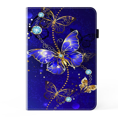 For Samsung Galaxy Tab S9+ / S9 FE+ Crystal Texture Painted Leather Tablet Case(Diamond Butterflies) by bashfashion