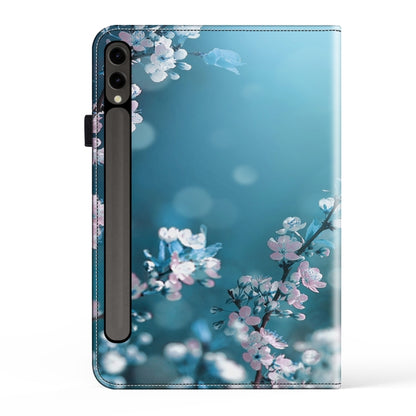 For Samsung Galaxy Tab S7 FE Crystal Texture Painted Leather Tablet Case(Plum Bossom) by bashfashion