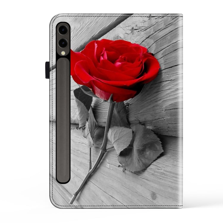 For Samsung Galaxy Tab S7 FE Crystal Texture Painted Leather Tablet Case(Rose) by bashfashion