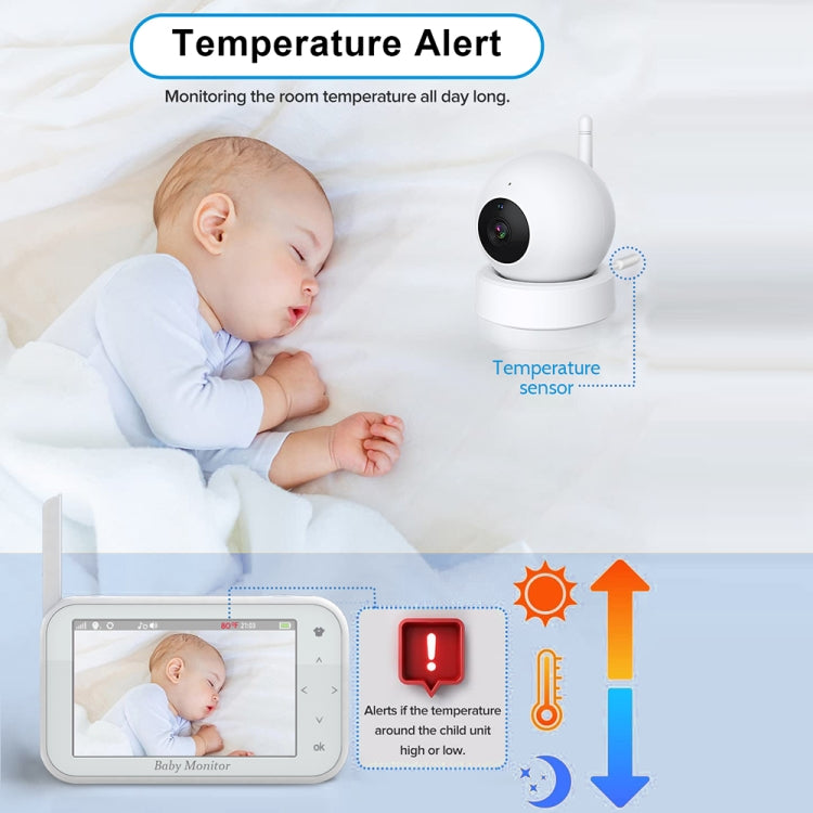 ABM201 4.5 inch Wireless Video Night Vision Baby Monitor Security Camera(US Plug) by bashfashion