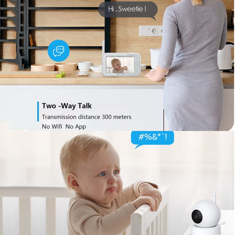 ABM201 4.5 inch Wireless Video Night Vision Baby Monitor Security Camera(US Plug) by bashfashion