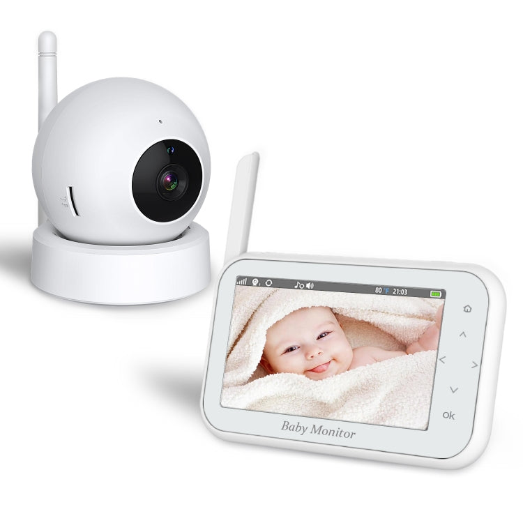 ABM201 4.5 inch Wireless Video Night Vision Baby Monitor Security Camera(EU Plug) by bashfashion