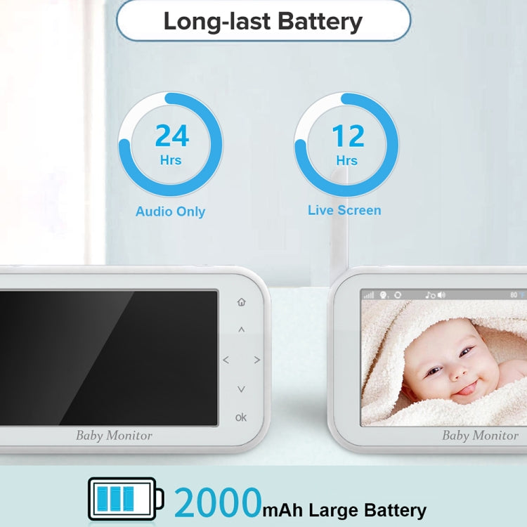 ABM201 4.5 inch Wireless Video Night Vision Baby Monitor Security Camera(EU Plug) by bashfashion