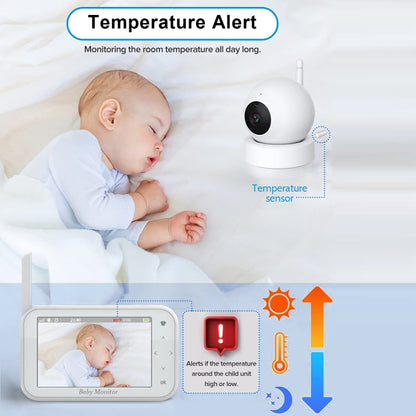 ABM201 4.5 inch Wireless Video Night Vision Baby Monitor Security Camera(EU Plug) by bashfashion