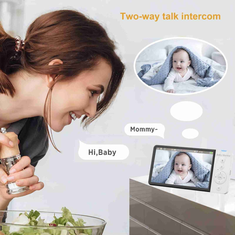 ABM700 5 inch Wireless Video Night Vision Baby Monitor Security Camera(US Plug) by bashfashion