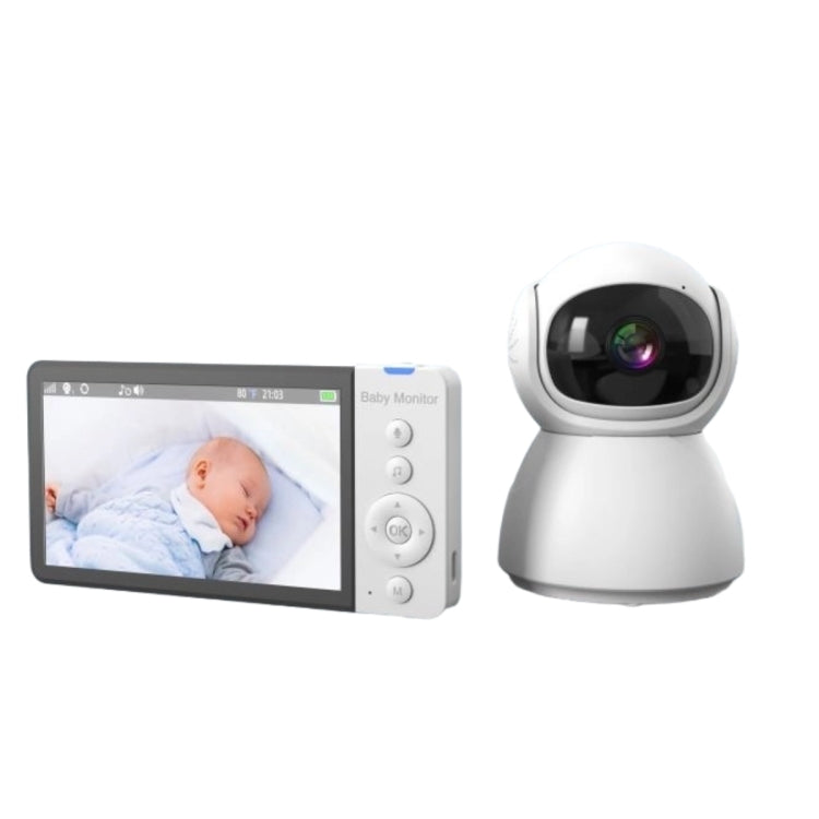 ABM700 5 inch Wireless Video Night Vision Baby Monitor Security Camera(EU Plug) by bashfashion