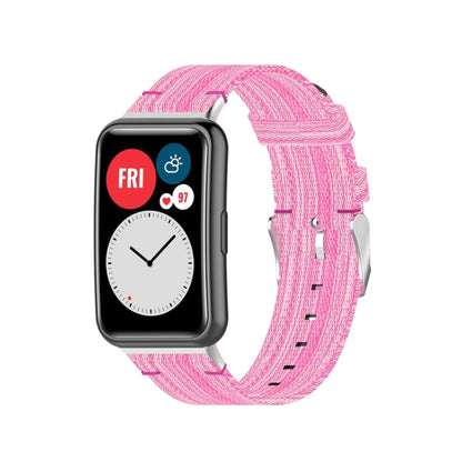 For Huawei Watch Fit Special Edition Nylon Braided Watch Band(Pink) by bashfashion